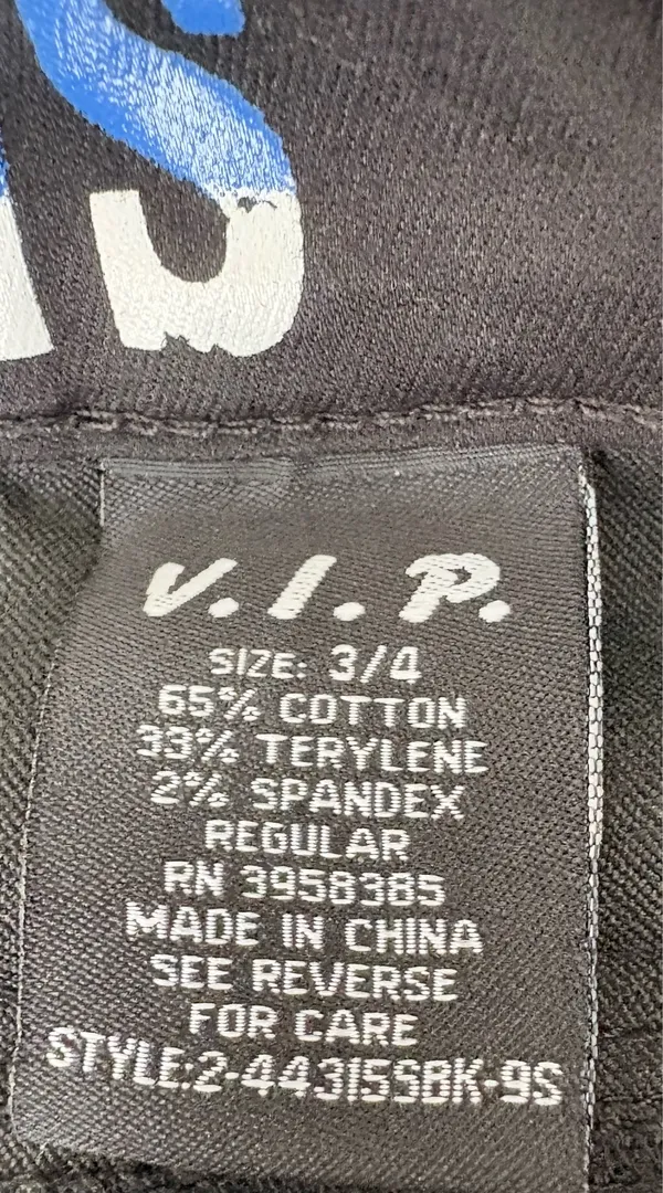 VIP Jeans Black Cargo Pants Wide Leg Stretch Size 3/4 - Image 4