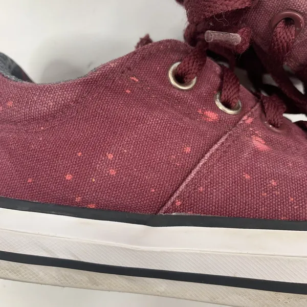 Converse 9 Chuck Taylor All Star Madison Burgundy Plaid Low Top Sneakers 561739F - Image 5