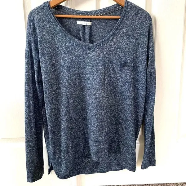 Pure and Good blue marbled long sleeved top - Image 2