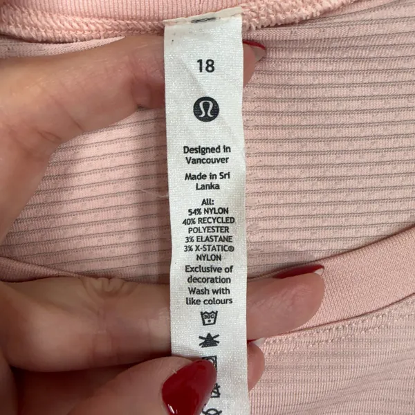 Lululemon Size 18 Swiftly Tech Long Sleeve 2.0 Pink Mist Activewear Top W3DFKS - Image 5