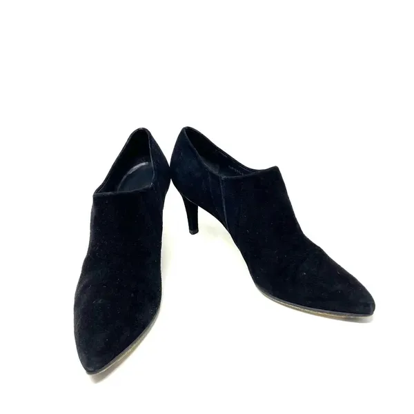Stuart Weitzman Black‎ Suede Pointed Toe Stiletto Heel Ankle Bootie Size 7.5 - Image 4