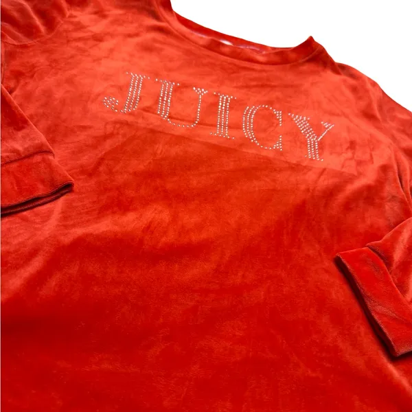 🍒✨ Juicy Couture Velour JUICY Logo Lounge Sleep Top Size M ✨🍒‎ - Image 2
