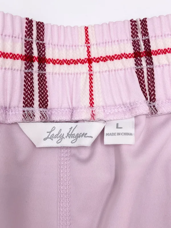 Lady Hagen Golf Skort Women's Athletic Skirt Size Large Pink Red Plaid Preppy - Image 5