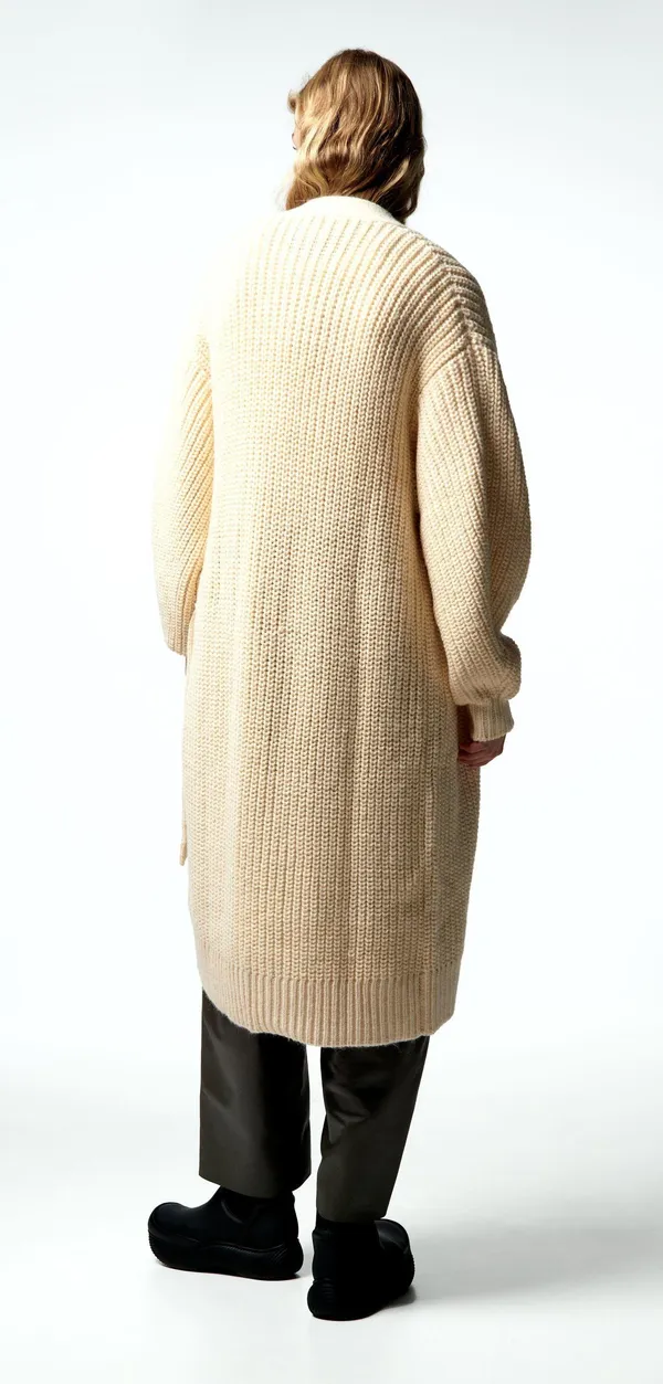 ZARA Chunky Wrap Front Knit Cardigan - Image 7