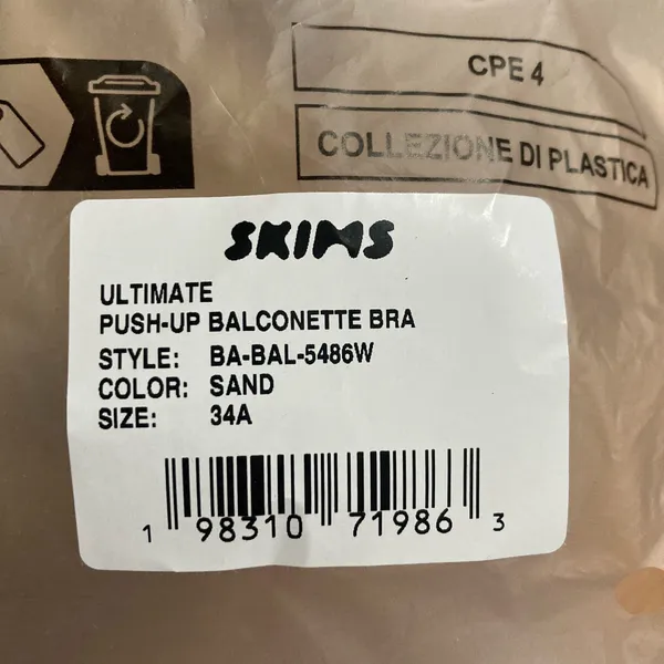 SKIMS Ultimate Push-Up Balconette Bra 34A - Image 5