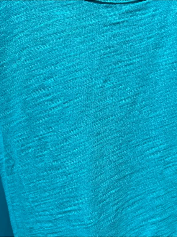 Fresh Produce Chloe Keyhole Back Slub Cotton Tank Top Size M Luna Blue Coastal - Image 3