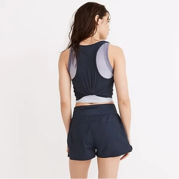 Madewell MWL Running Athletic Shorts‎ Activewear Twilight Navy Blue Size XL - Image 2