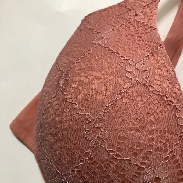 Delta Burke Underwire Lace Overlay Bra Orange Size 40 E / DD - Image 2