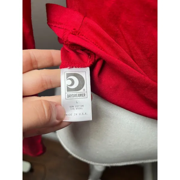 Daydreamer Solid Boatneck Long Sleeve in Red Size Large retails $55 NWT - Image 6