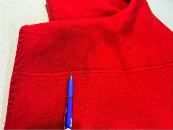 Vintage The Eagle’s Eye 100% Wool Shawl Collar Cropped Cardigan Jacket Red 12 - Image 6