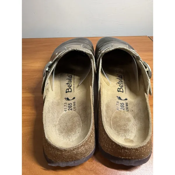 Betula by Birkenstock Womens Patent Leather Mules Shoes Gold Ombre EU 41 US 10 - Image 7