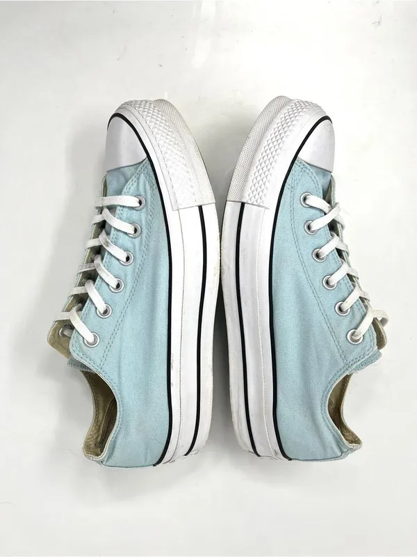 Converse Chuck Taylor All Star Lift Ox Platform Light Blue Ocean Bliss Canvas 10 - Image 3