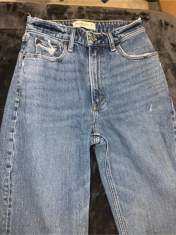 Abercrombie & Fitch Curve Love High Rise 90s Relaxed Jean Size 26 (2 Regular) - Image 8