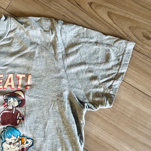 Time To Eat Anime Tee Gray Size L - Image 4