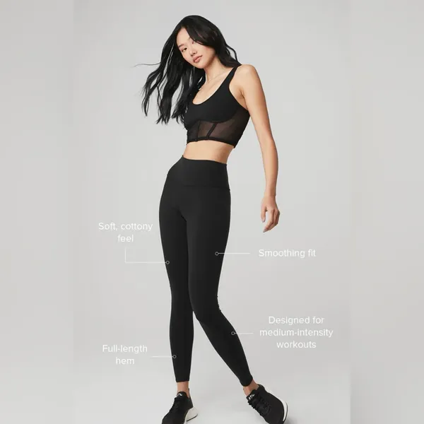 Alo Yoga NWOT High Waisted Airbrush Leggings Black Size XS - Image 6