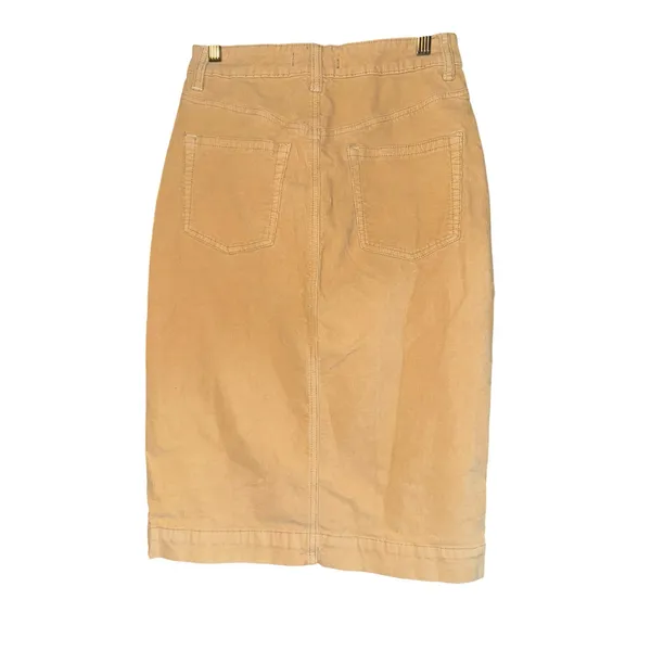 Free People Yellow Corduroy Skirt Womens 26 Academia Retro Boho Casual Librarian - Image 4