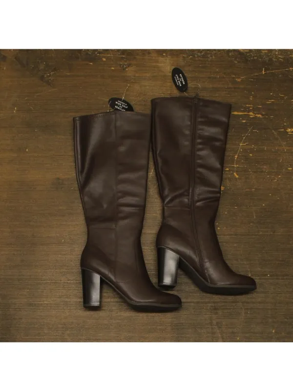 NWT Style & Co. Tall Knee-High Heeled Boots 10011011000 Chocolate Brown 9.5M - Image 4