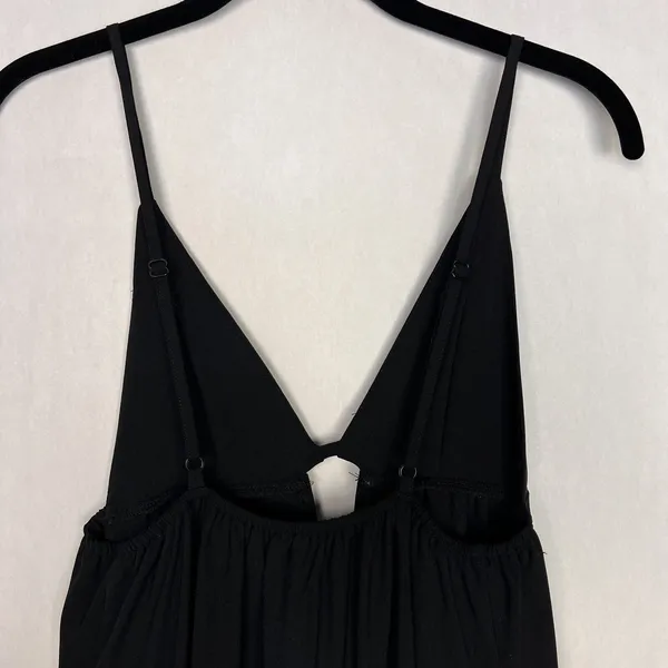 SHEIN Belle Plunging Neck Maxi Dress Womens Small Adjustable Straps Punk Peasant - Image 4