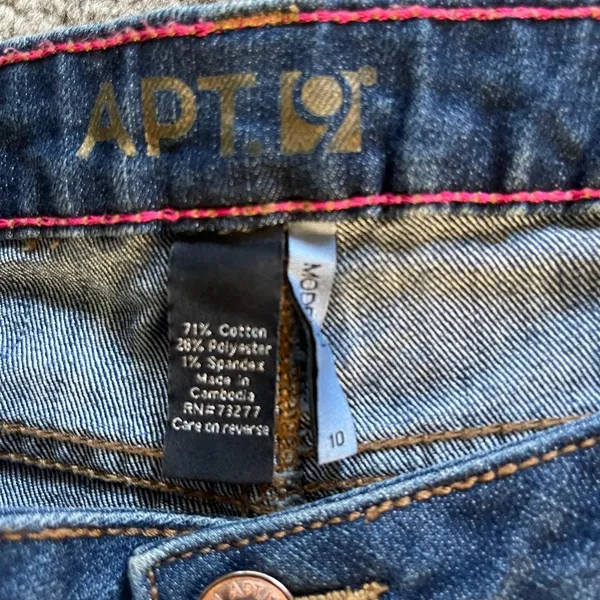 Women's Apt. 9 Denim Cut-off Size Jean Shorts Size 10 - Image 2