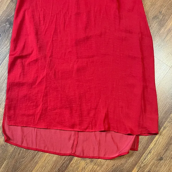 Elegant Red Tie Back Sleeveless Dress - Image 5