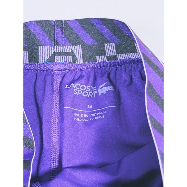 Lacoste Womens Sport Shorts Built In Liner Size Small Blue Purple Run Gym Active - Image 5
