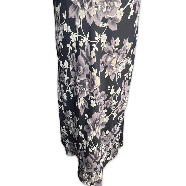90s Floral Maxi Dress Sleeveless Black Gray Dark Romance Grunge‎ Feminine Gothic - Image 5