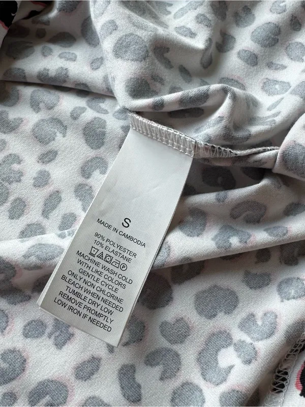 Kate Spade New York Pajama Top S Collared Button Down Leopard Animal Print NWOT - Image 5