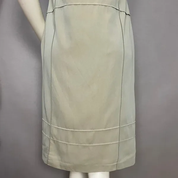 Shift‎ Dress Sleeveless Clean Lines Pintucks Mod Professional Office Neutral - Image 7