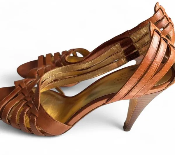 Coach Strappy Brendy Heels in Tan Size 8 - Image 5