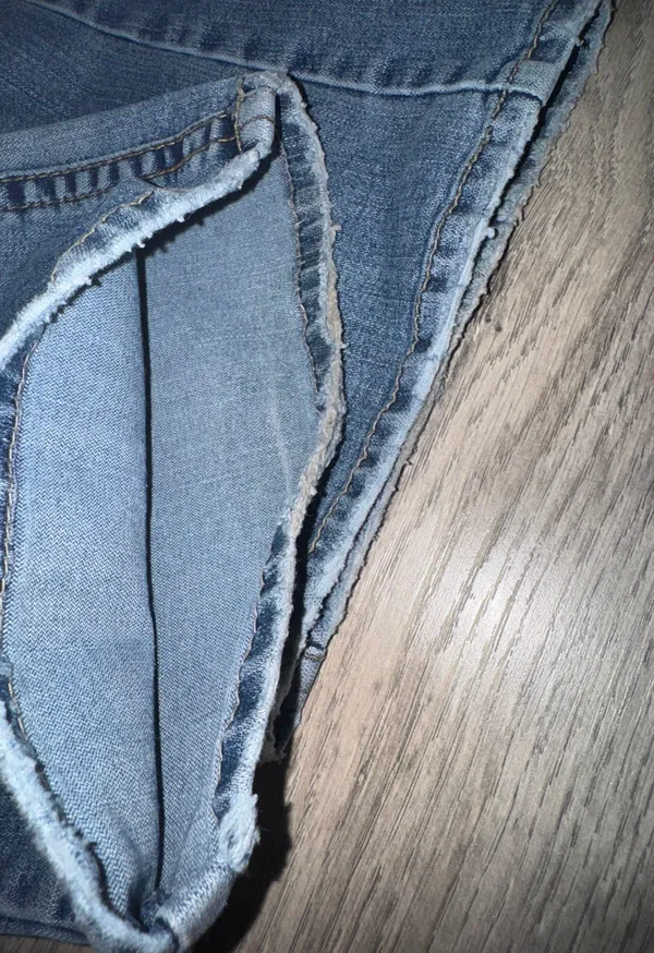 Vintage Early 2000’s AIKO Wester Glove Wear - ultra Low rise boot leg blue jeans - Image 9