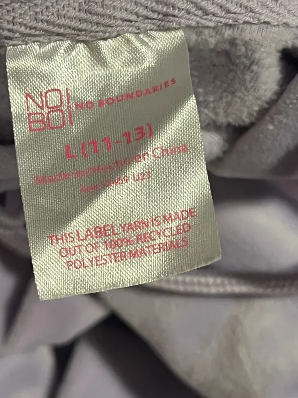 Womens L 11/13 No Boundaries Lilac Purple Velour Tracksuit Set- Hoodie & Pants - Image 13