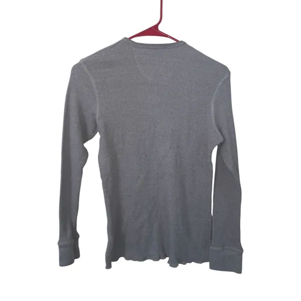 Canyon Guide Outfitters Gray Long-Sleeve Thermal Henley Shirt Womans Small - Image 2