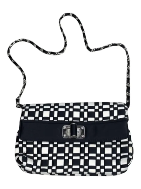 White House Black Market WHBM 𖣴 Checkerboard Chain Handle Mini Bag 𖣴 B + W 𖣴 - Image 4
