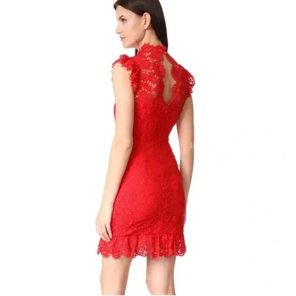 Revolve Aijek Orange Into The Night‎ Lace Mini Dress Size 3 Cocktail - Image 2