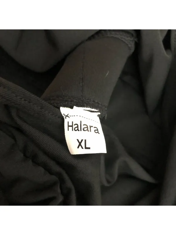 Halara Black Wrap Style Jumpsuit With Elastic Waist & Pleated Jogger Legs XL - Image 3