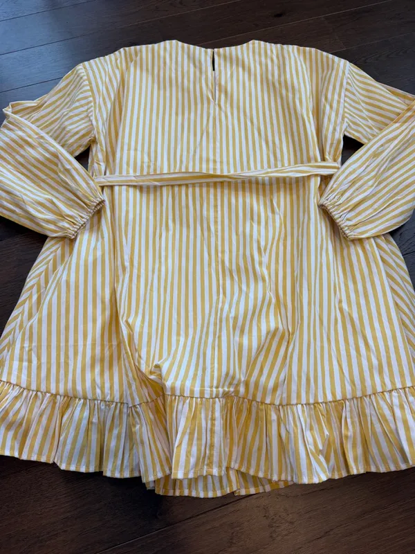 English Factory Belted Mini Dress in Yellow/White - Medium - C11-195 - Image 10