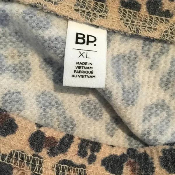 BP Cozy Thermal Top Cheetah Animal Long Sleeve XL v6x - Image 5