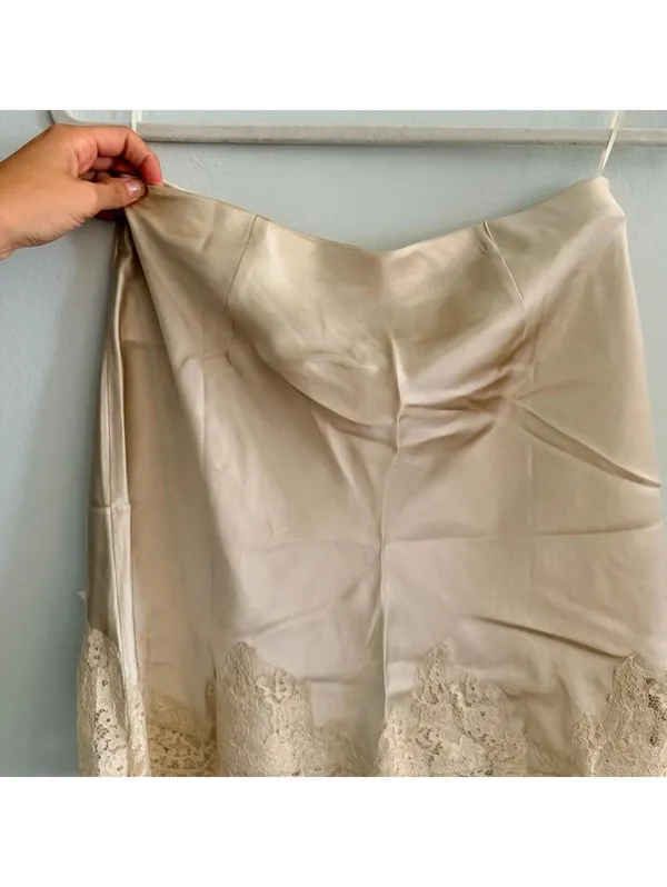 Reformation Carolina Mini Skirt in Almond - Image 4
