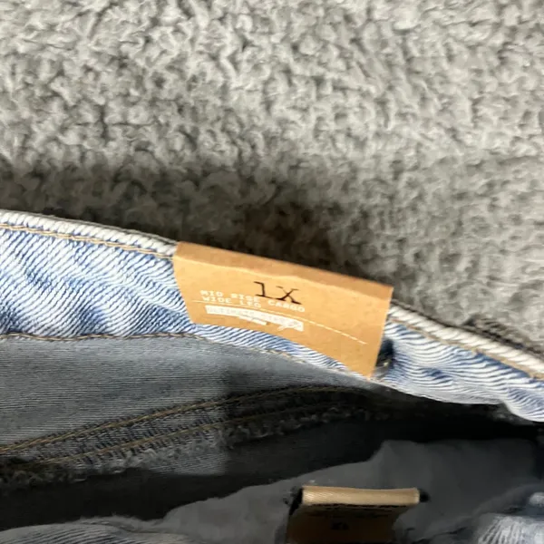 Love Cult Cargo Pants Women 1X 36x29.5 Wide‎ Leg Stretch Utility Denim Jeans NWT - Image 10