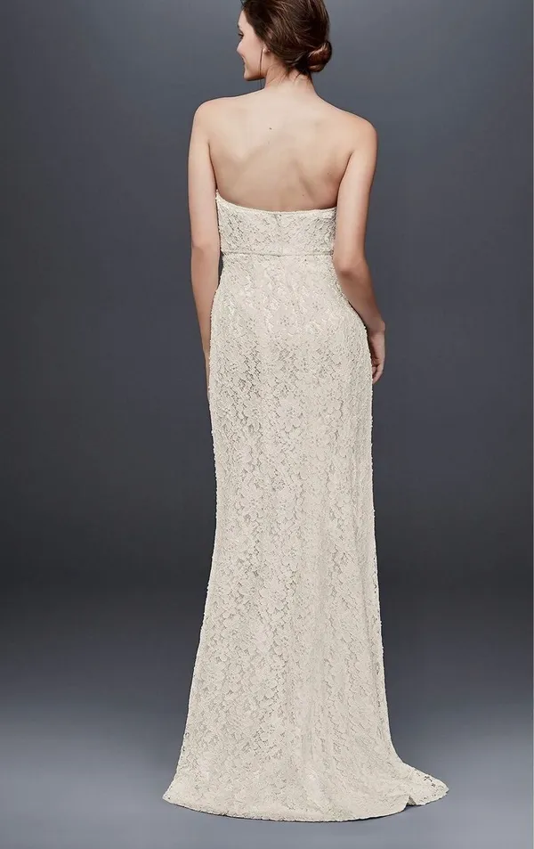 David’s Bridal Galina Ivory Wedding Dress- Size 8 - Image 2