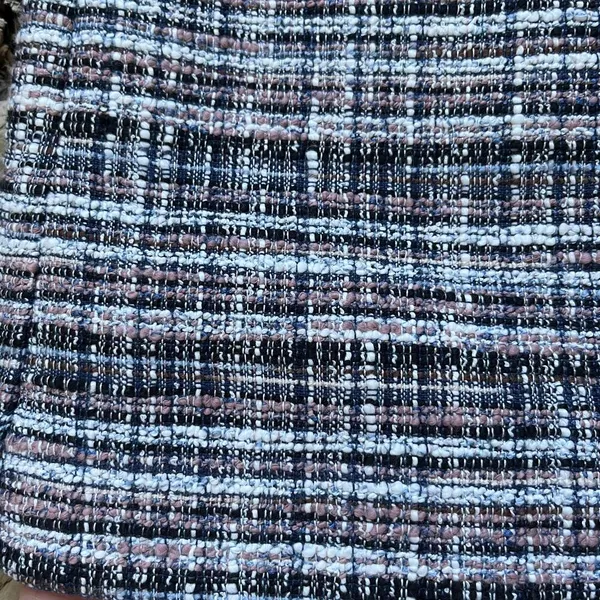 LOFT Classic Tweed Mini Skirt Blue, Pink, Black And White Size 12. NEW - Image 3