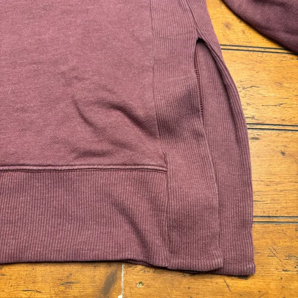 Aerie Women M Mauve Crew Neck Long Sleeve‎ Side Slit Sweatshirt crewneck - Image 2