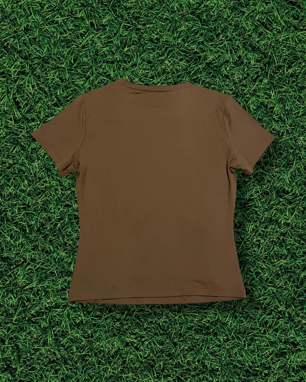 Amazon Brown Basic Crop Top - Image 2