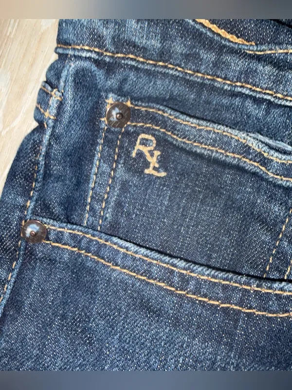 Polo Ralph Lauren Y2k Straight Leg Jeans 90's Urban Streetwear Waist 31in Mom - Image 5