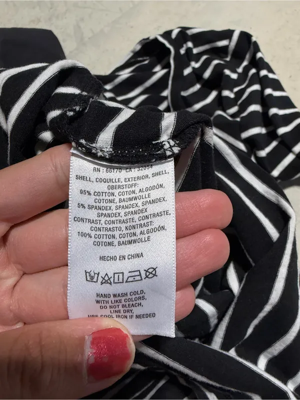 By Anthropologie black and white stripe blouse small - Image 3