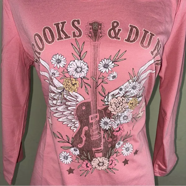 Cato Pink Graphic Brooks and Dunn Long Sleeve Top - Image 2