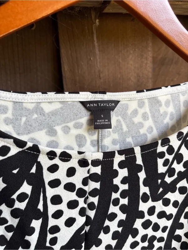 Ann Taylor Wrap Peplum Polka Dot Top - Image 3