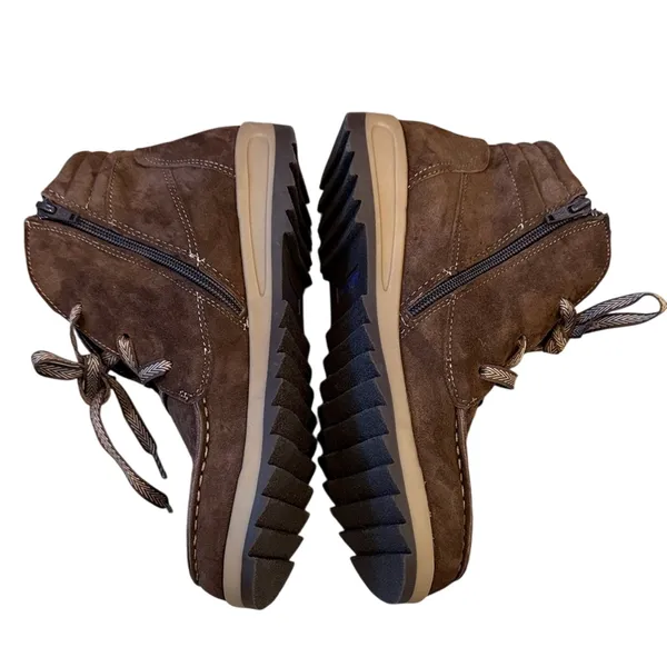 NWOT David Tate Chocolate Suede Chukka side zip forest Boots Y2K 7.5 - Image 4
