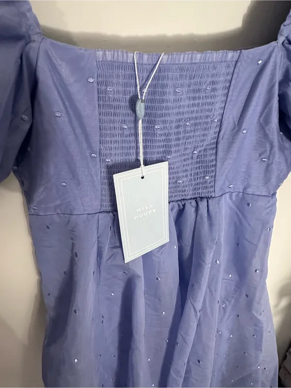 NWT Hill House Tuckernuck Matilda Organza dot midi dress Hyacinth small - Image 5