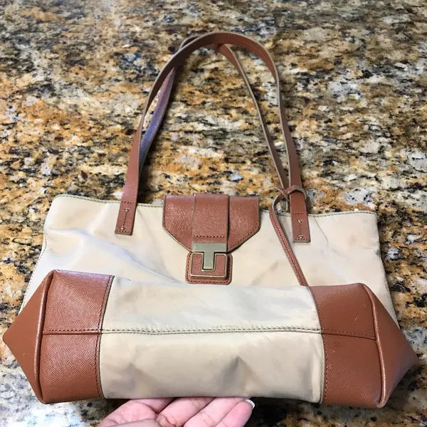 Tory Burch Penn Mini Tote Bag, Mid Camel - Image 5
